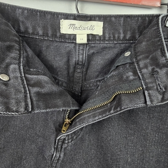 MADEWELL Denim Frisco Mini Skirt in Lunar Wash Black Womens size 26 - Picture 9 of 10